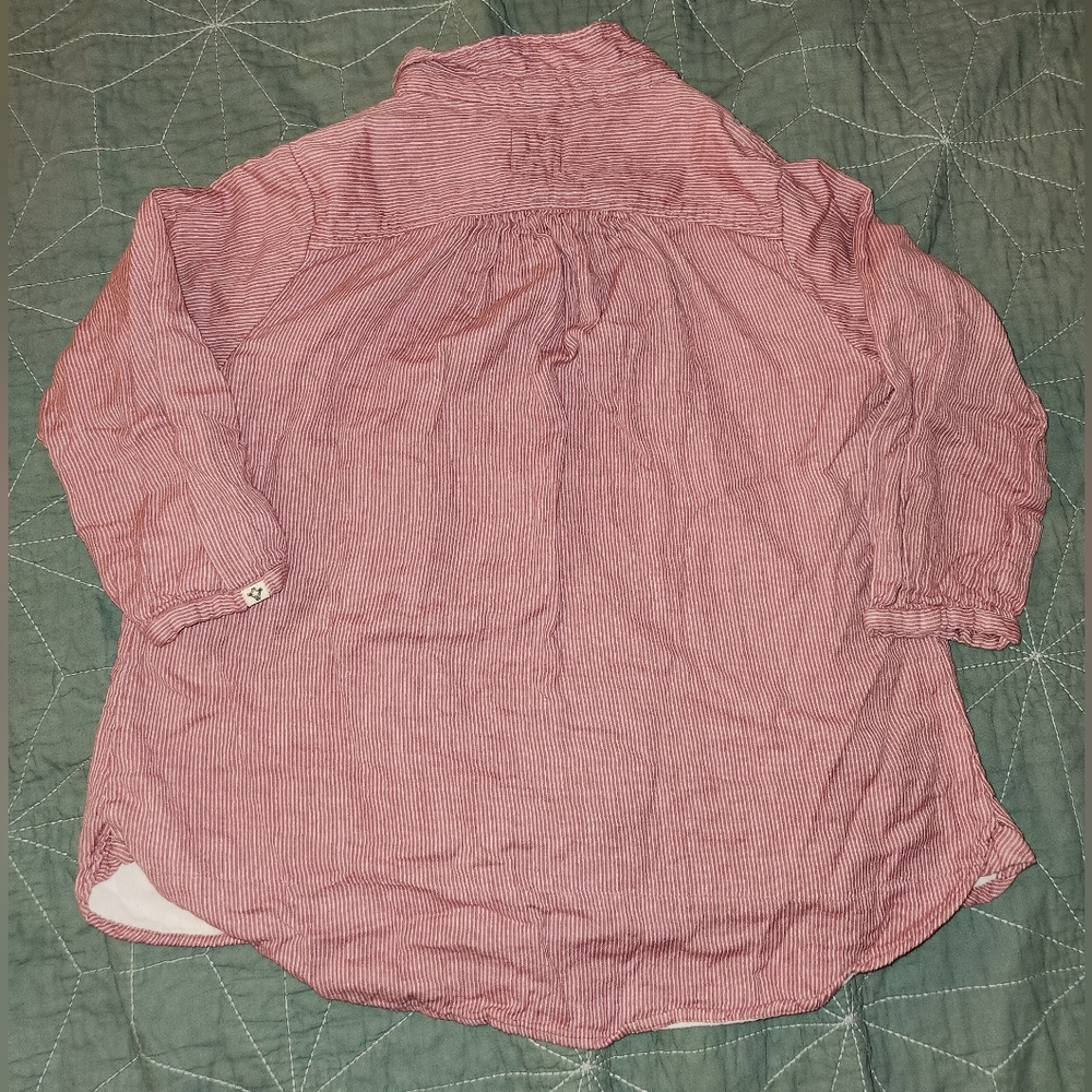 BSBEE 100% Cotton Blouse Button Up Henley Shirt - Picture 3 of 4
